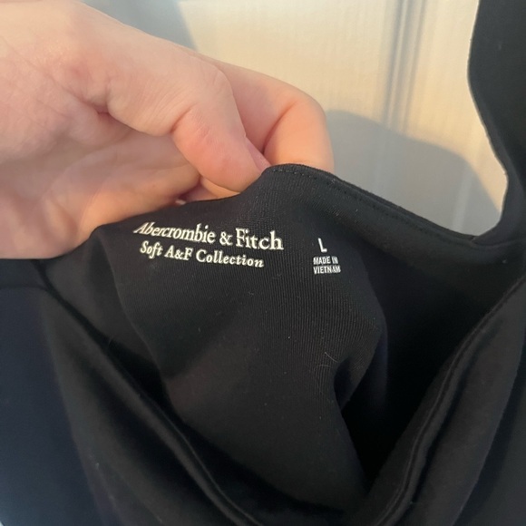 Abercrombie & Fitch black square neck bodysuit large - Picture 5 of 6